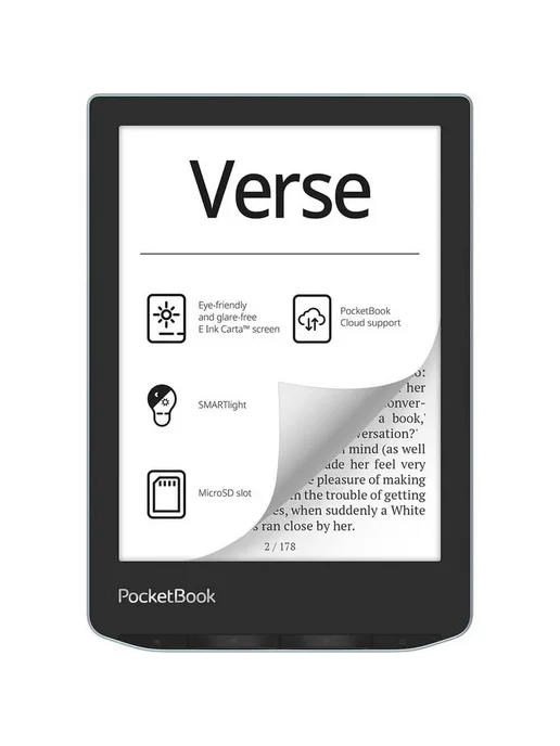 PocketBook 6" Электронная книга 629 Verse, голубой, фото 2