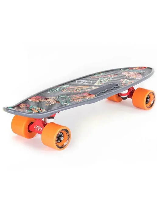 TechTeam Круизер пластиковый Fishboard 23" mini print, grey, серый, фото 3