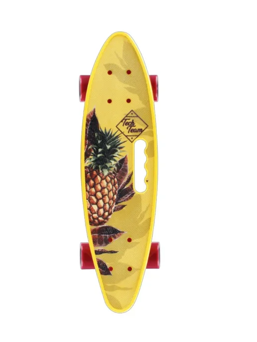 TechTeam Скейтборд пластиковый Fishboard 23 print (mini)yellow, желтый