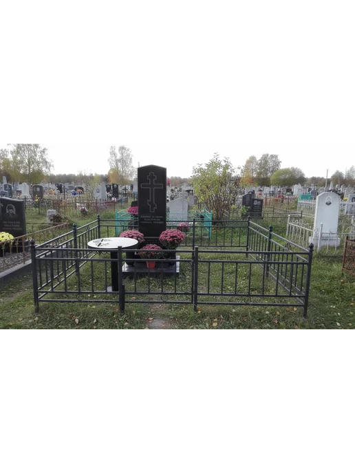 Стол ритуальный на кладбище, черный, фото 4