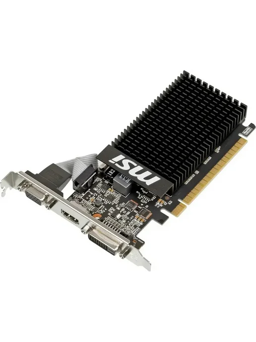 MSI Видеокарта GT 710 Silent LP (GT 710 2GD3H LP) 2Гб GDDR3, 2 ГБ, фото 2
