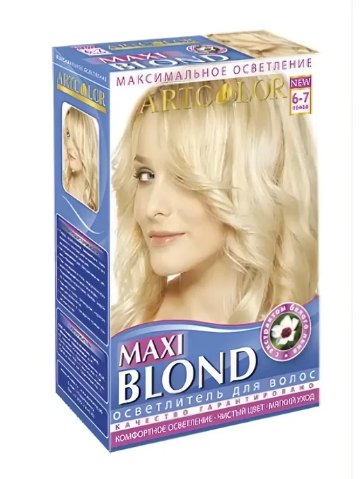 АртКолор MAXI BLOND осветитель для волос с экстрактом белого льна, белый, фото 2
