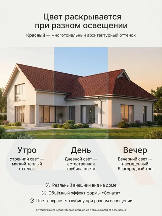ТехноНИКОЛЬ Гибкая черепица Шинглас Оптима Соната, Коричневый, 3 м2, красный, фото 5