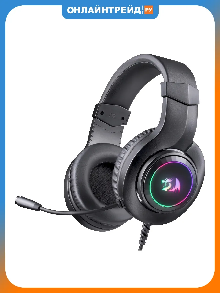 Игровая гарнитура Hylas Черный,RGB,USB+3.5мм