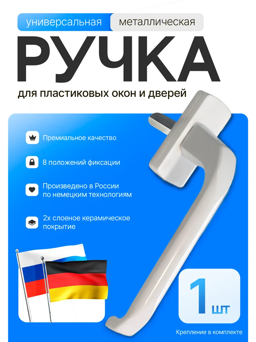 Ручка для пластиковых окон, балконной двери Hermo 1 шт