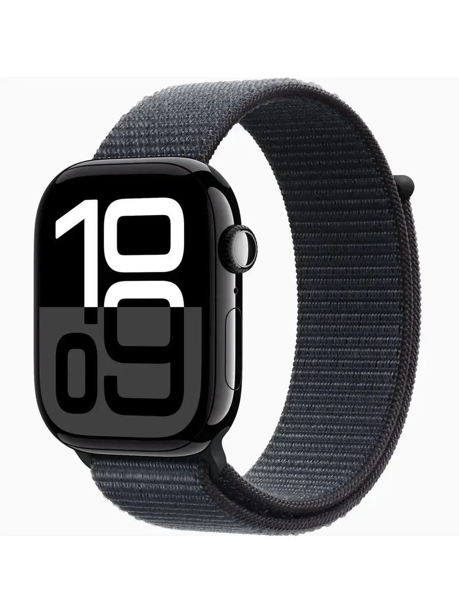 Apple Часы Watch Series 10 46mm Jet Black Al Ink Sport Loop