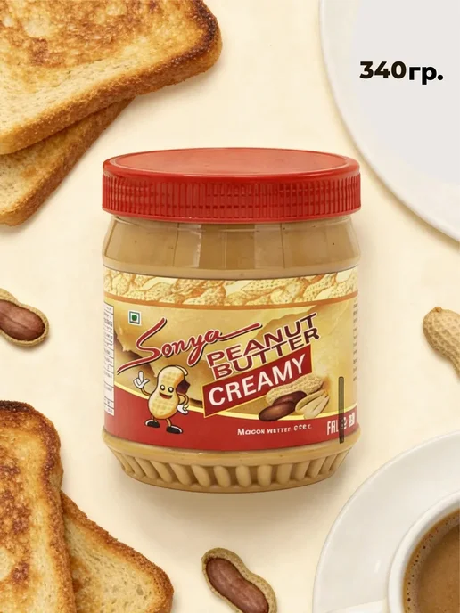 Sonya/Peanut butter Арахисовая паста мягкая, 510 г, 340 г, фото 3