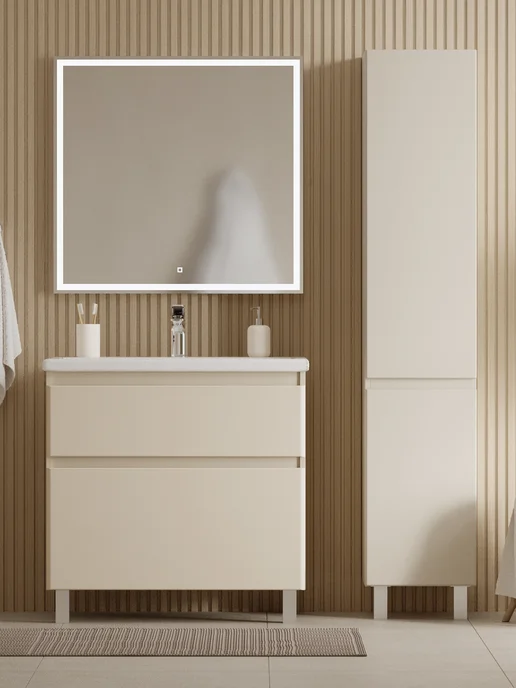 SANSTAR Тумба напольная Riana 80 Без раковины, бежевый, фото 2