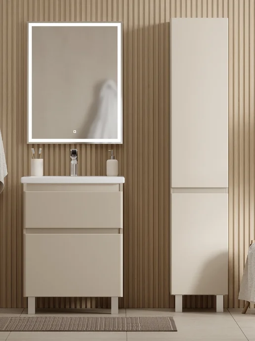 SANSTAR Тумба напольная Riana 60 Без раковины, бежевый, фото 2