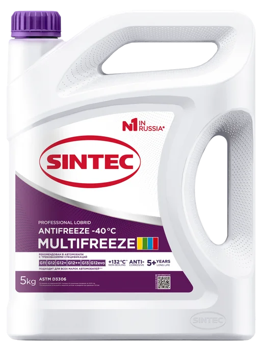 SINTEC Multifreeze violet G12++ Антифриз 5 кг, 5 кг, фото 3