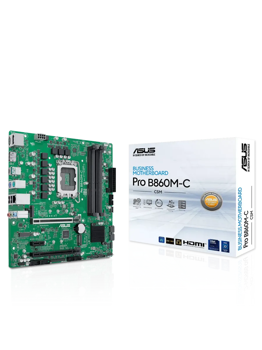 Asus Материнская плата PRO B860M-C-CSM LGA1851 Intel B860 mATX RT