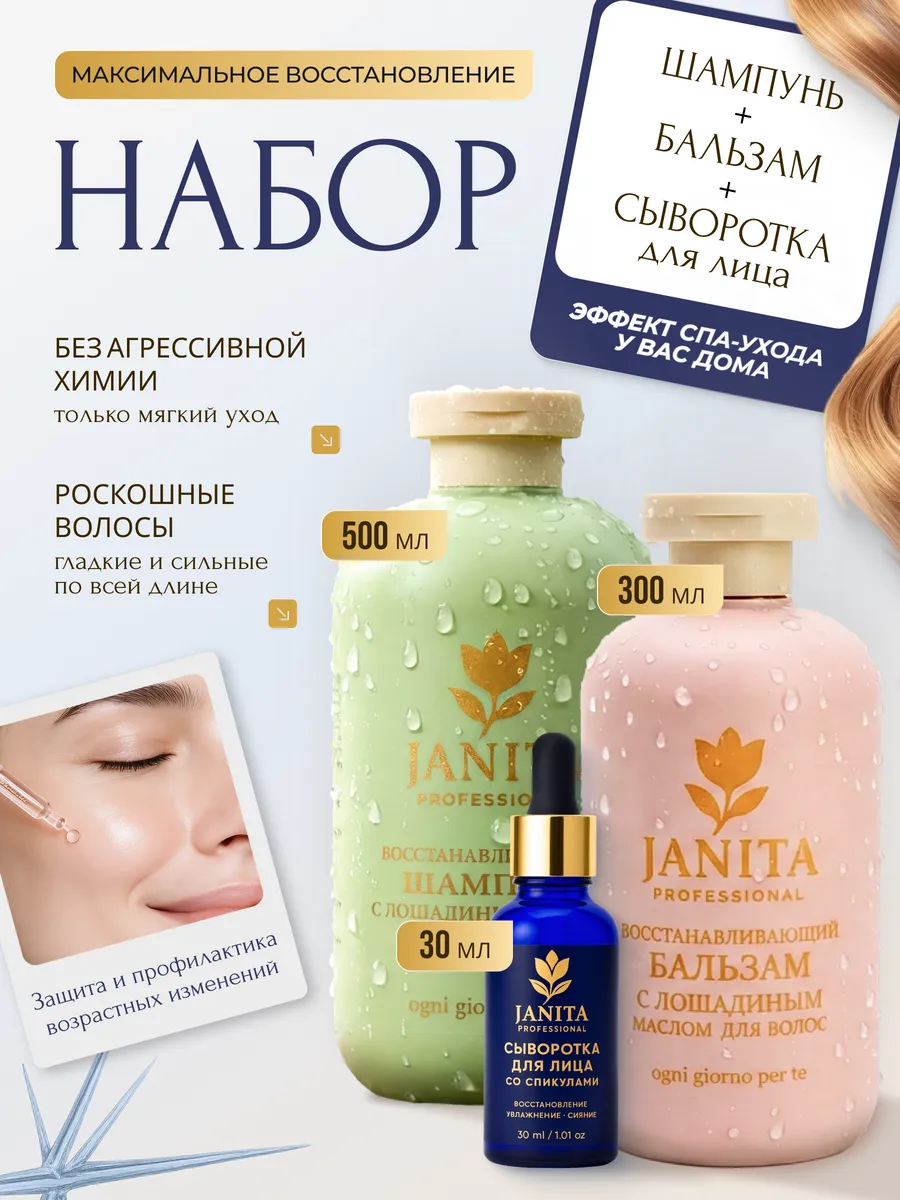 Набор уходовой косметики для лица и волос