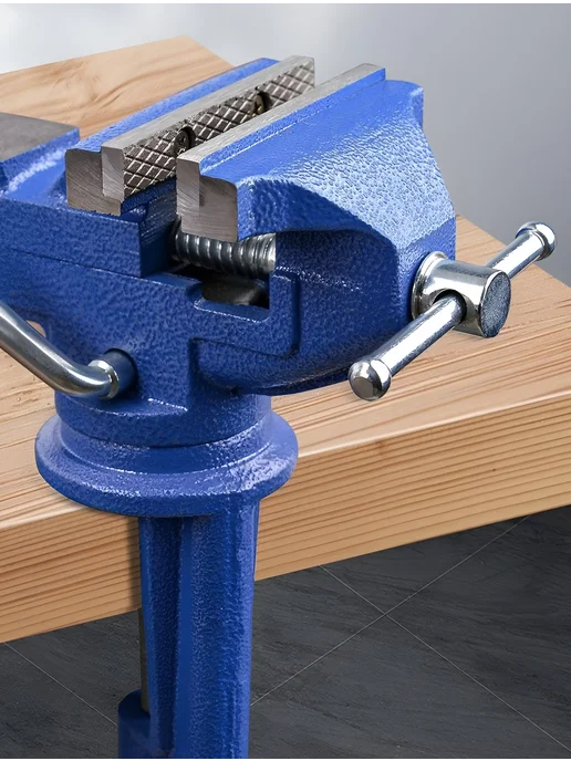 Reli Ware Tools Тиски слесарные 80 мм с наковальней, поворотные, вариант, фото 8