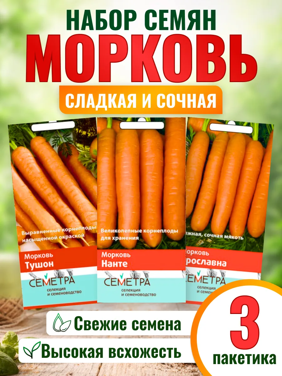 Семена моркови раннеспелой сладкой