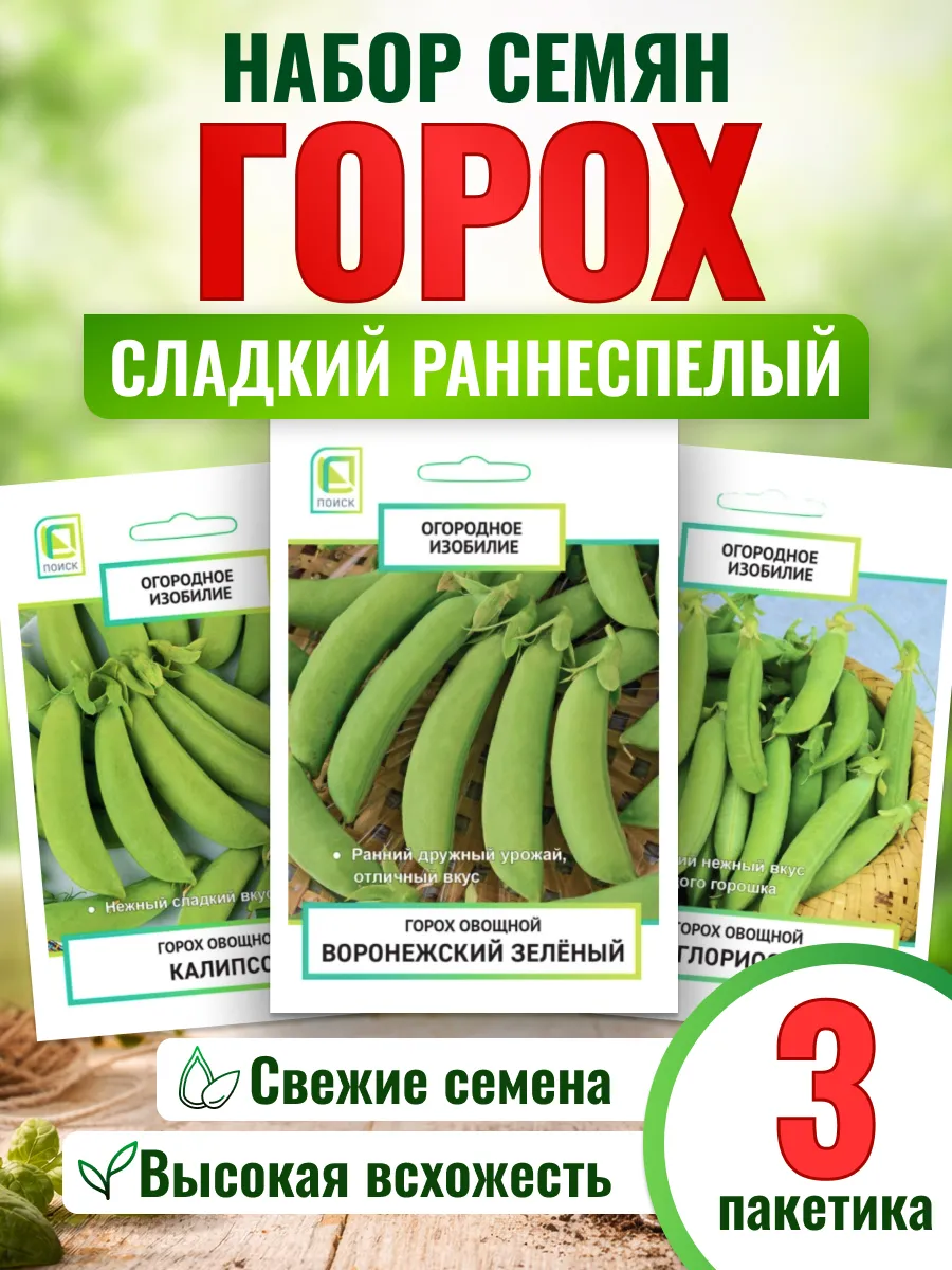 Семена гороха сахарного раннего на посадку