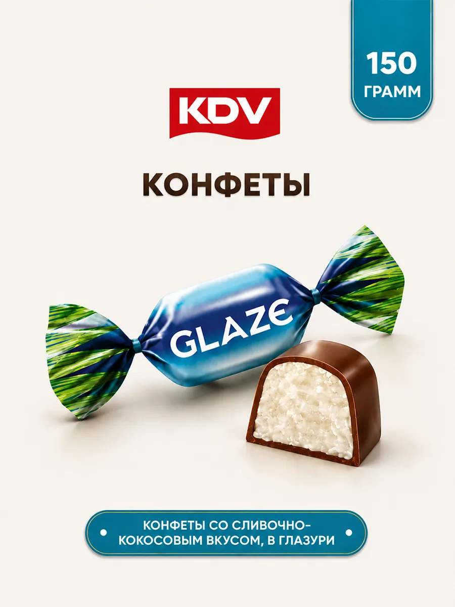 Конфеты Глэйс со вкусом кокосовых сливок