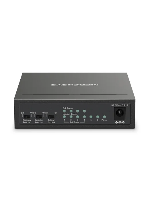 Mercusys Коммутатор MS106LP 6 ports 4 ports PoE+ 10 100Mbps, вариант, фото 6