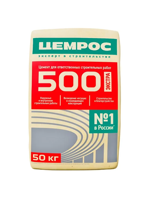 Цемент ЦЕМРОС М-500 Экстра портландцемент, бежевый, фото 2