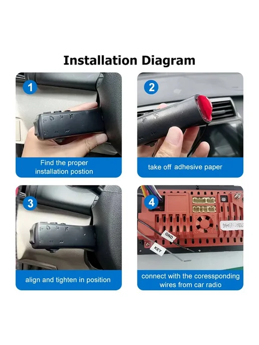 7-Key Universal Car Steering Wheel Buttons Multi-Functional, вариант, фото 2