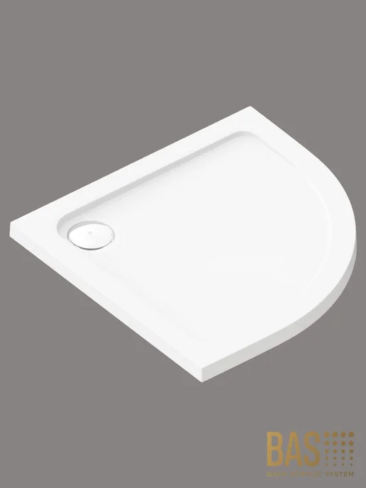 BAS bath acrylic system Акриловый душевой поддон Раунд R 100х100 полукруг, 4в1, 100x100, фото 8