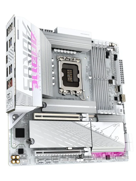 Gigabyte B860M AORUS ELITE WiFi6E ICE LGA 1851 DDR5 Материнская плата, AORUS ELITE WIFI6E ICE, фото 3