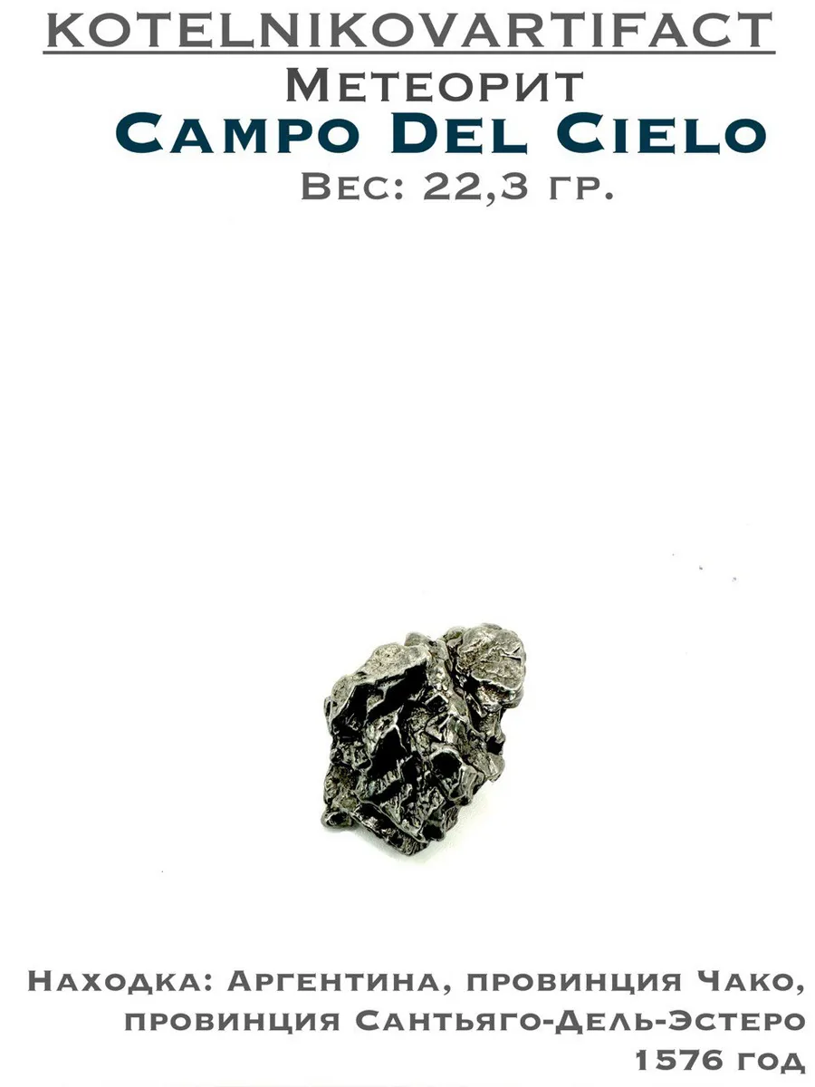 Коллекционный образец, метеорит Кампо Дель Сьело 22,3 гр.