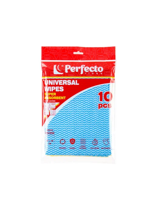 PERFECTO LINEA Салфетки для уборки вискозные универсальные 37x50 см 10 шт, 37x50 см, 10 шт, фото 2