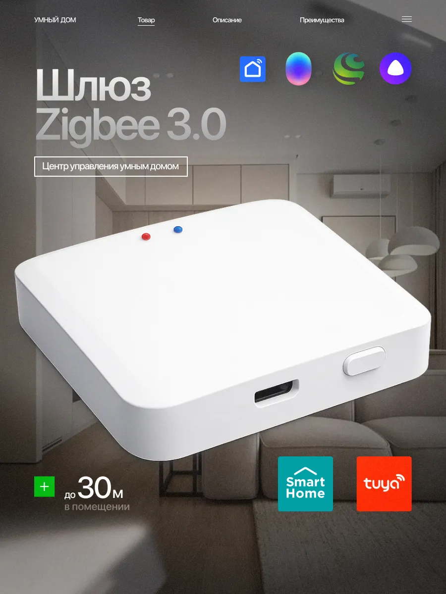 Шлюз умного дома Zigbee 3.0