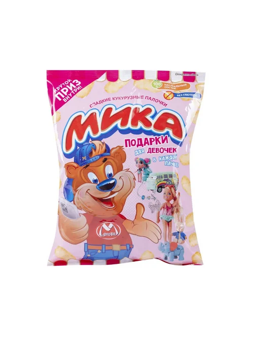 Матяш Кукурузные палочки Мика сладкие в наборе для девочек, 70г, 70 г