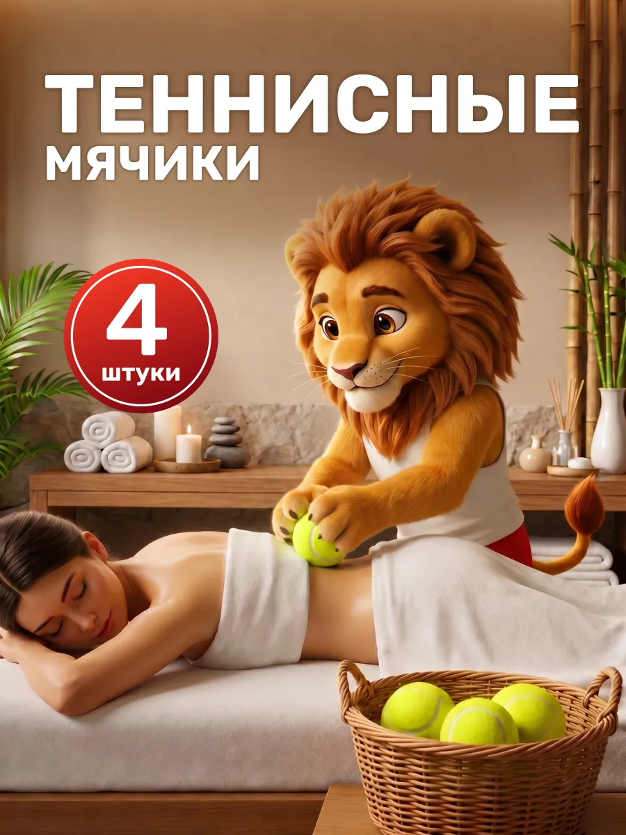 Теннисные мячи 4 штуки