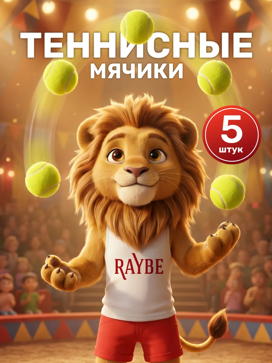 Теннисные мячи 5 штук