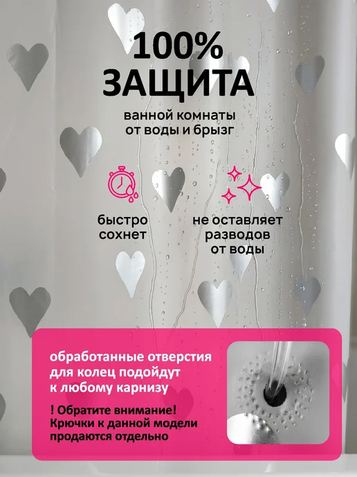 SWENSA Штора для ванной 180х180 см белая, серый, фото 5
