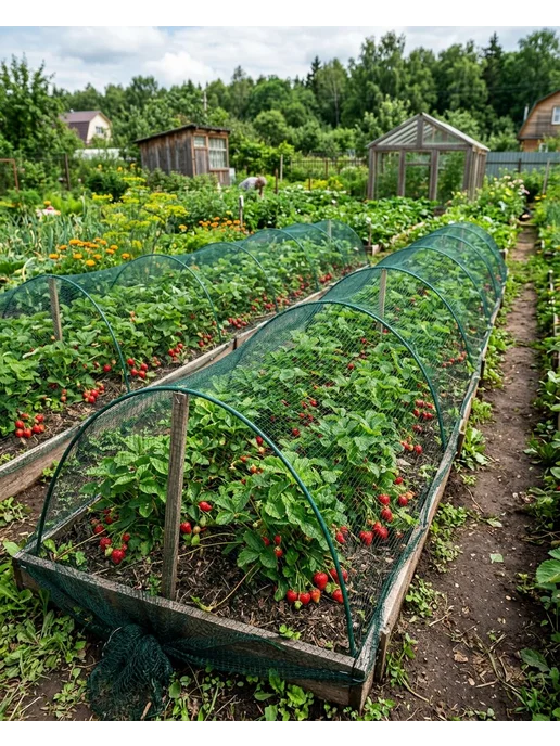 Дом и Огород Сетка затеняющая 55% 6*8 для теплиц и огорода от солнца, 2x10, фото 8