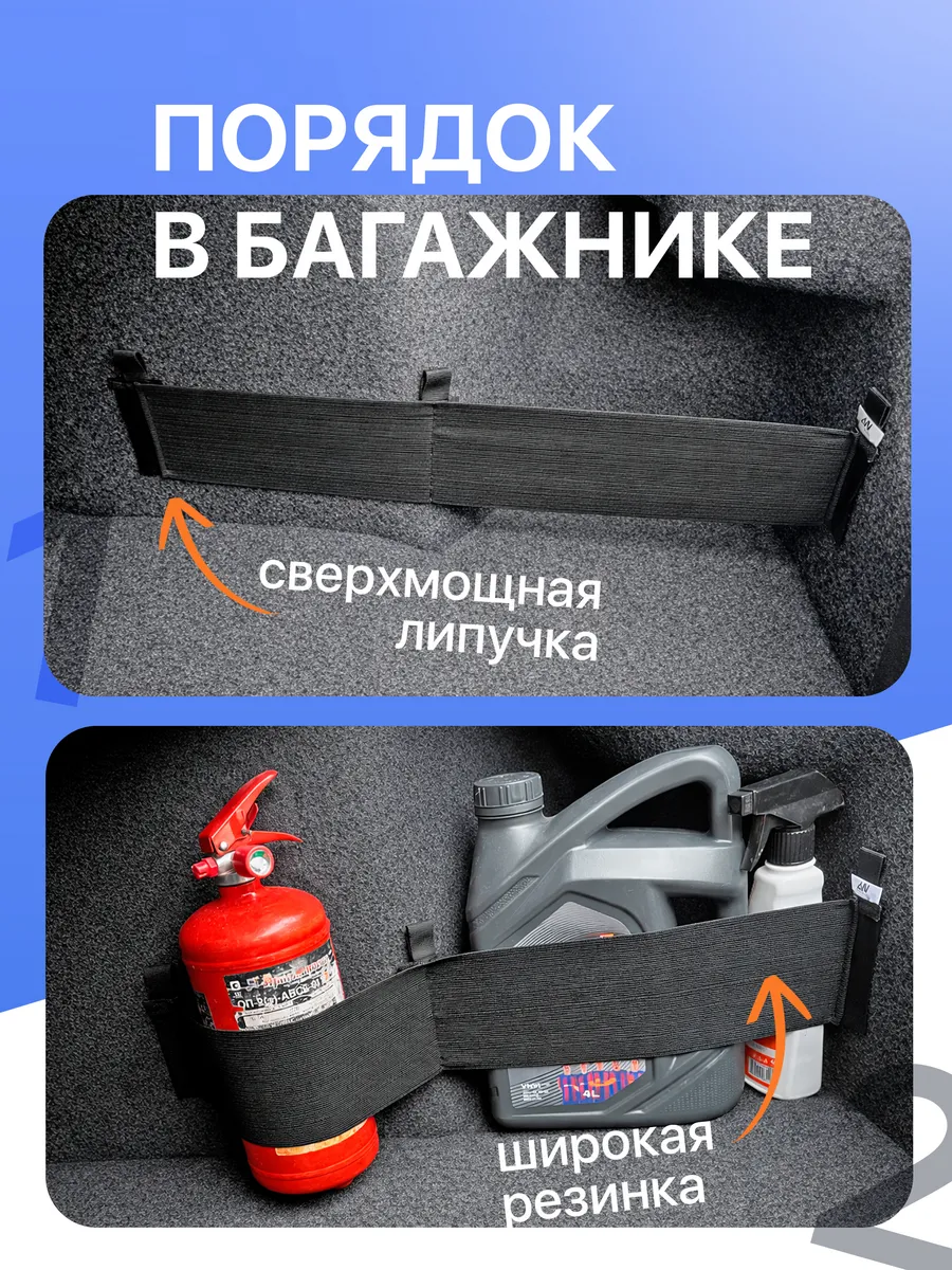 Багажный фиксатор, крепление в багажник на липучках 50*10
