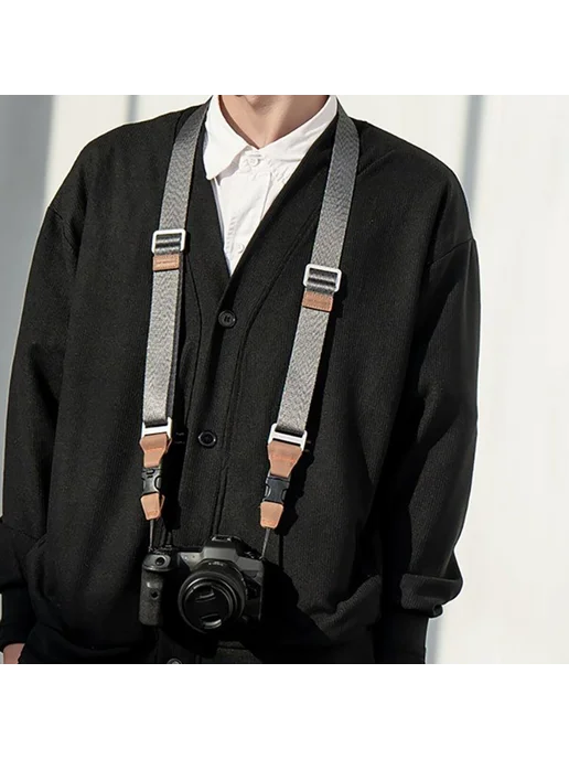 K&F CONCEPT Наплечный ремень Camera strap KF13.115, серый, фото 2