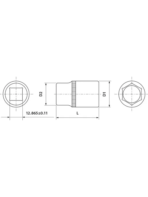 THORVIK Головка торцевая 1 2"DR 8 мм, FS01208, серый, фото 3