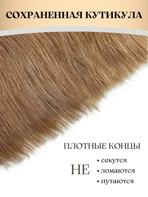 SLAVIC HAIR Сompany Натуральные Прямые волосы для наращивания на лентах 40 см, бежевый, фото 4