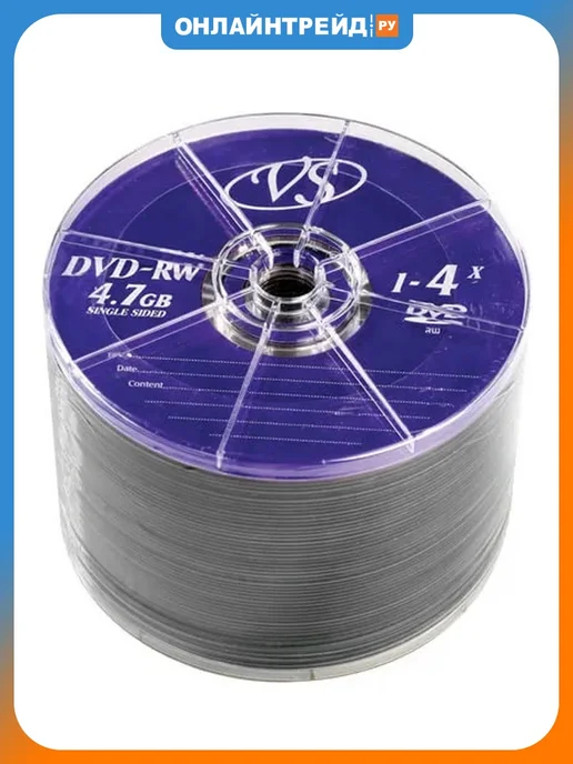 VS disc Диск VS DVD-RW 4,7 GB 4x Bulk 50, 4,7 ГБ