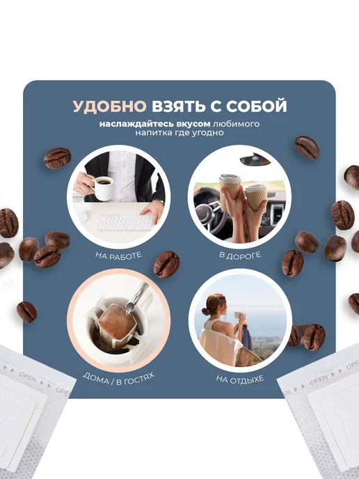 Дрип кофе Бразилия Фенси Стрелка кофе Новый дизайн 10 шт, 10 шт, фото 4