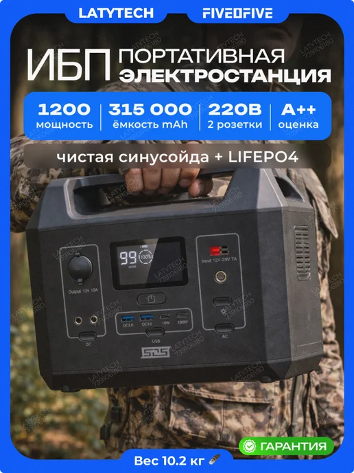 LATYTECH Портативная электростанция с розеткой 220В, вариант