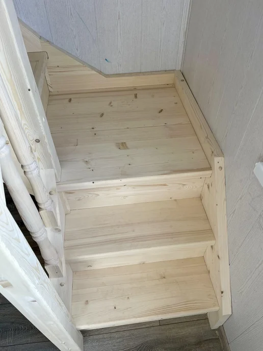 StairShop Лестница деревянная межэтажная проем 770х2447 мм (левая), 1100x2077 мм, фото 7