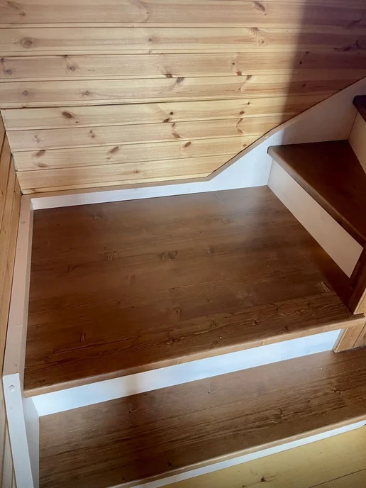 StairShop Деревянная лестница для дома проем 1100х2077мм (правая), желтый, фото 7
