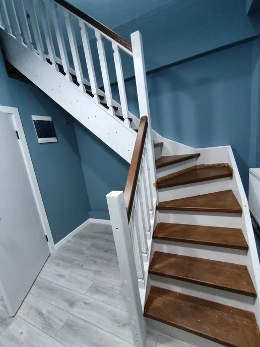 StairShop Лестница деревянная межэтажная проем 770х2447 мм (левая), 950x3030 мм, фото 8