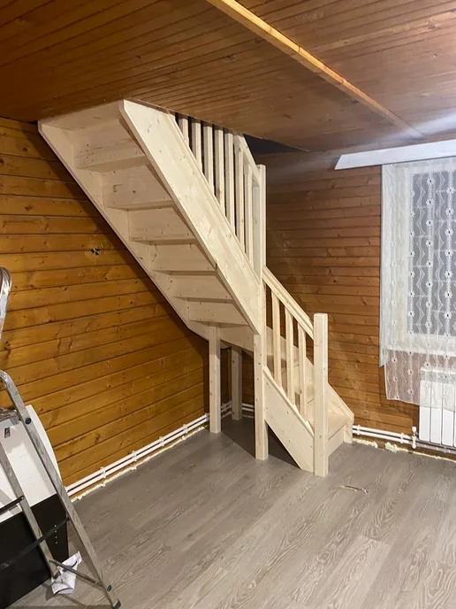 StairShop Лестница деревянная межэтажная проем 1340х1340 мм (левая), 770x2080, фото 7
