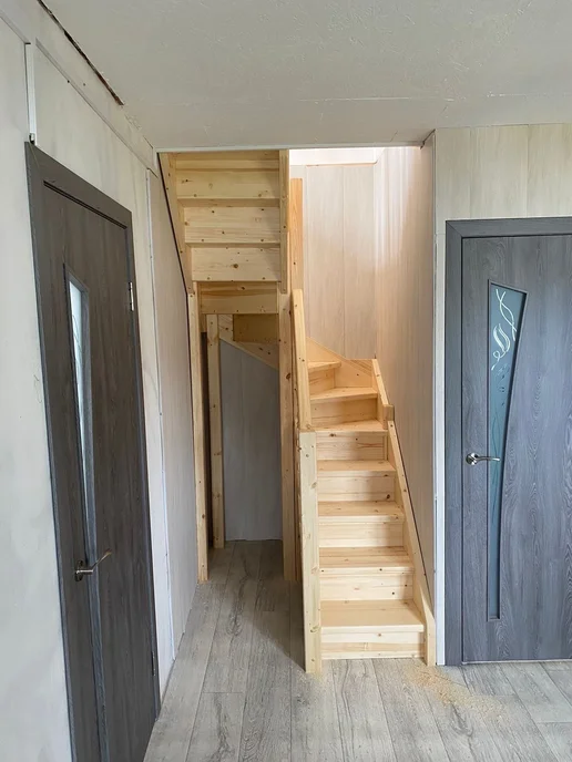 StairShop Лестница деревянная межэтажная проем 1490х1525 мм (левая), 1490x1710 мм, фото 7