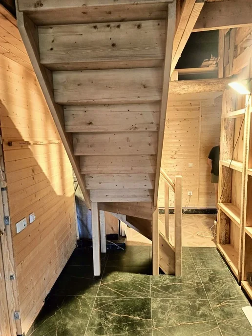 StairShop Лестница деревянная межэтажная проем 770х2270 мм (правая), 770x2447 мм, фото 7