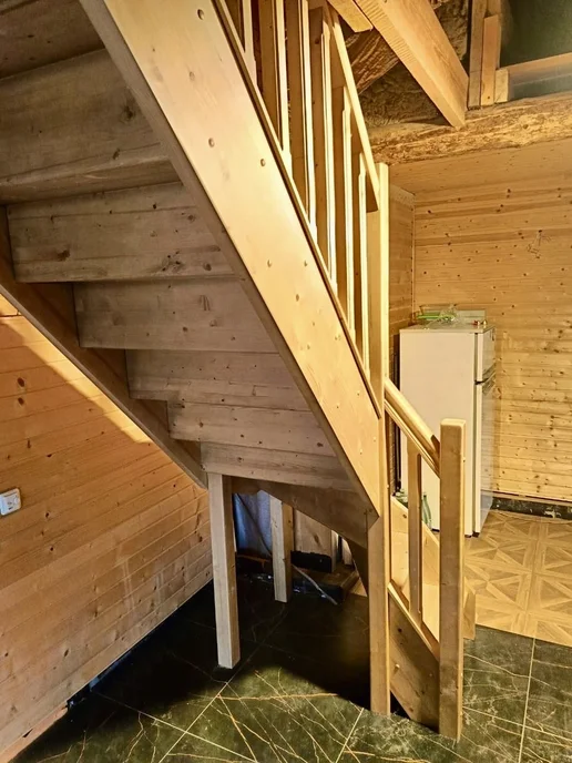 StairShop Лестница деревянная межэтажная проем 770х2270 мм (правая), 770x2447 мм, фото 8