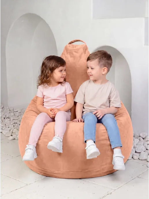 Goodpoof Кресло мешок Велюр Груша XXXXXL Фламинго, розовый, фото 7