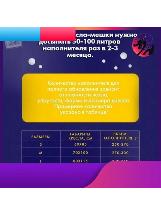 Наполнитель для кресла-мешка пенополистирол 250 л, 250 л, фото 2
