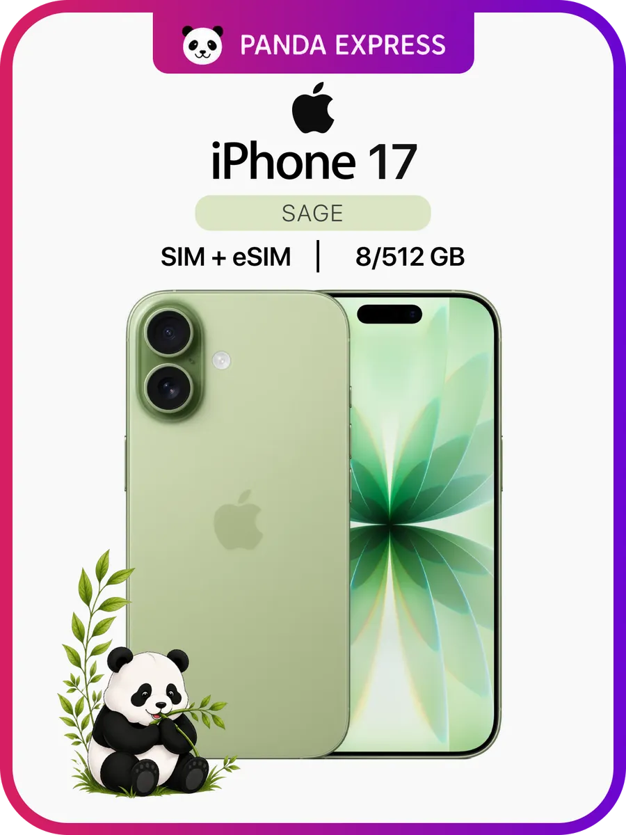 Apple Смартфон iPhone 17, 8 512GB, Sage, SIM + eSIM